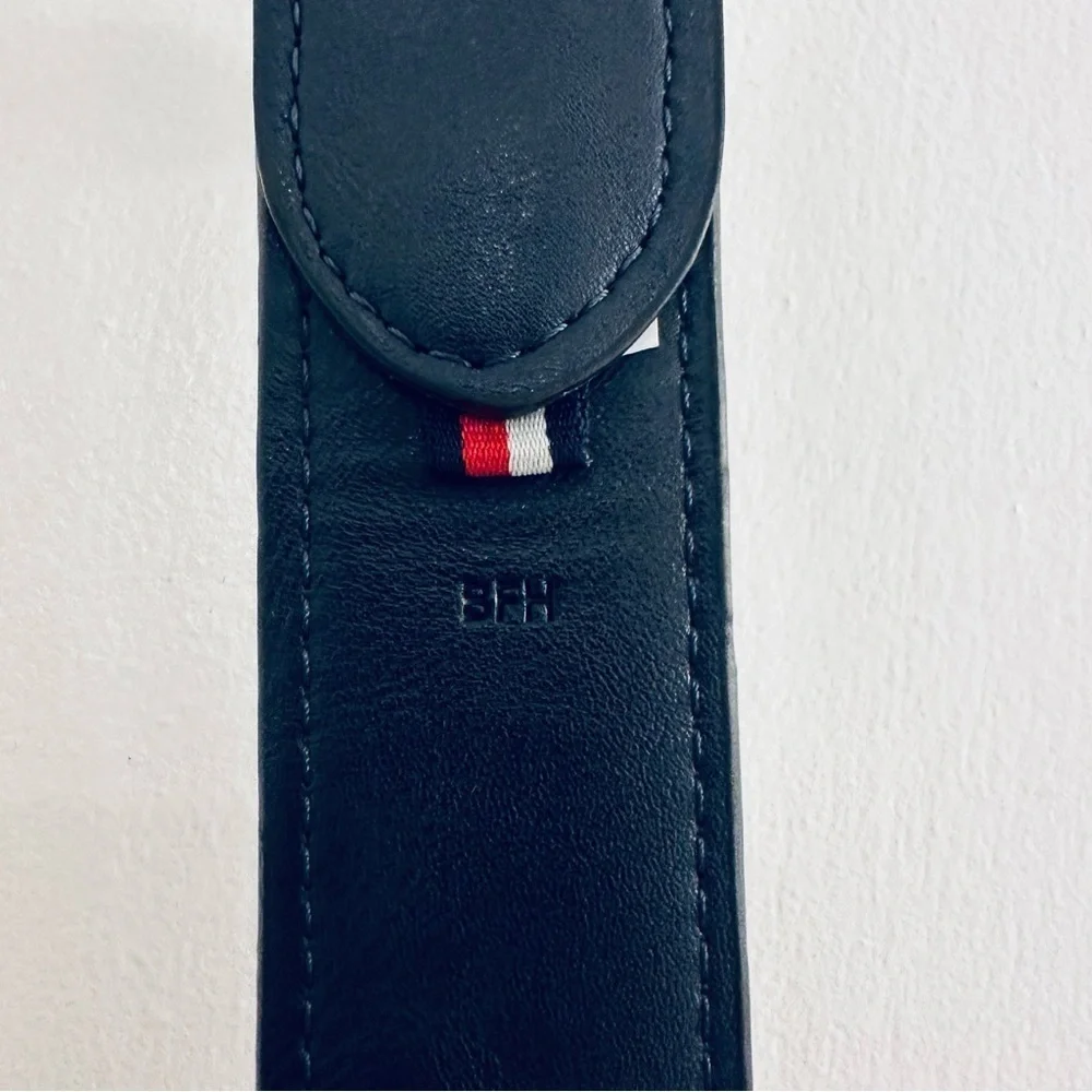 Vintage Tommy Hilfiger Red and Navy Tartan Plaid Belt, Men’s Size 40 - Picture 7 of 15